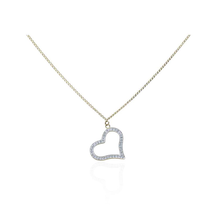 Collana in oro giallo Cuore strass - Collane Donna | Stroili