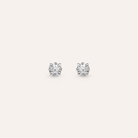 Orecchini Lobo Punto Luce Diamazing Oro Bianco Diamante - Orecchini a Lobo Donna | Stroili