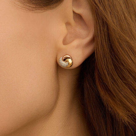 Orecchini Lobo Sophia Oro Tricolore Diamante - Gioielli Donna | Stroili
