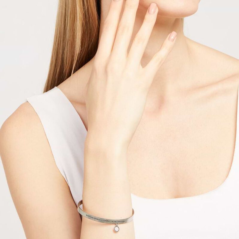 Bangle Sunrise Acciaio Cristallo - Bracciali Rigidi Donna | Stroili