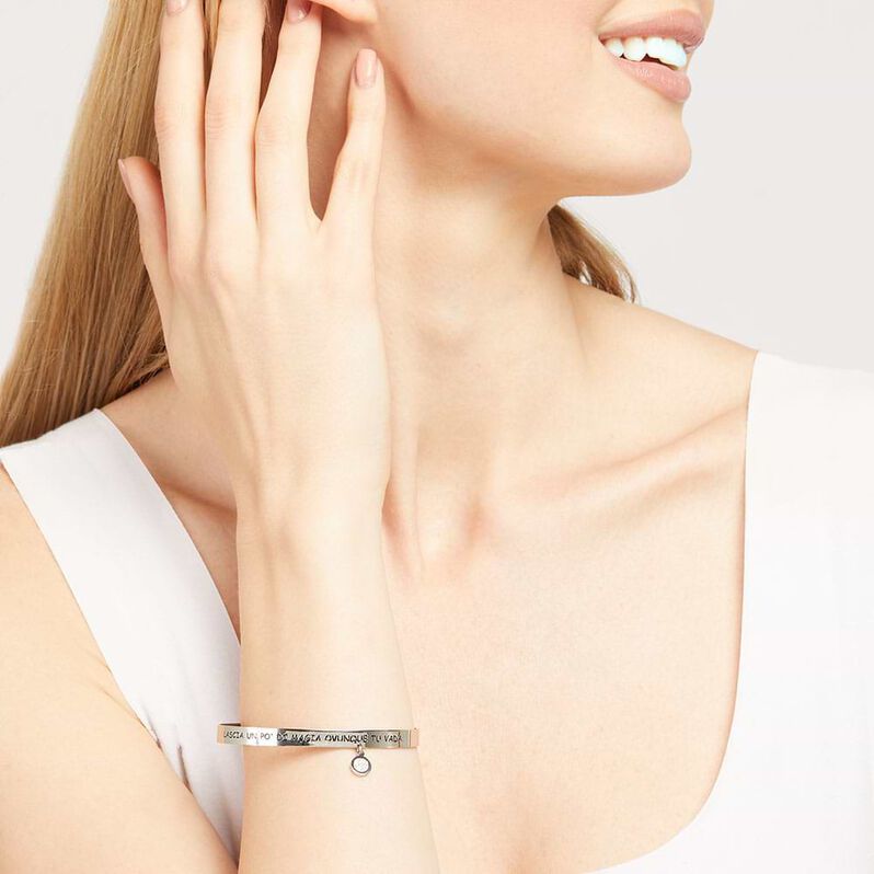 Bangle Sunrise Acciaio Cristallo - Bracciali Rigidi Donna | Stroili