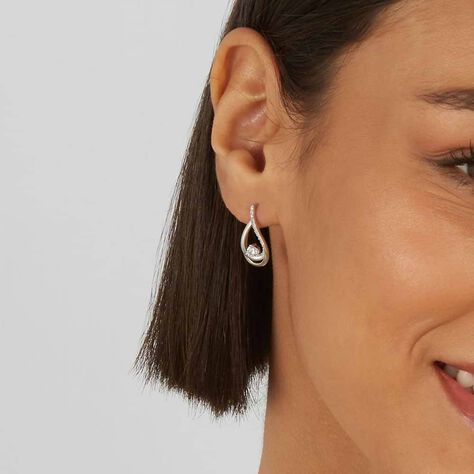 Orecchini Lobo Silver Elegance Argento Rodiato Cubic Zirconia - Orecchini a Lobo Donna | Stroili