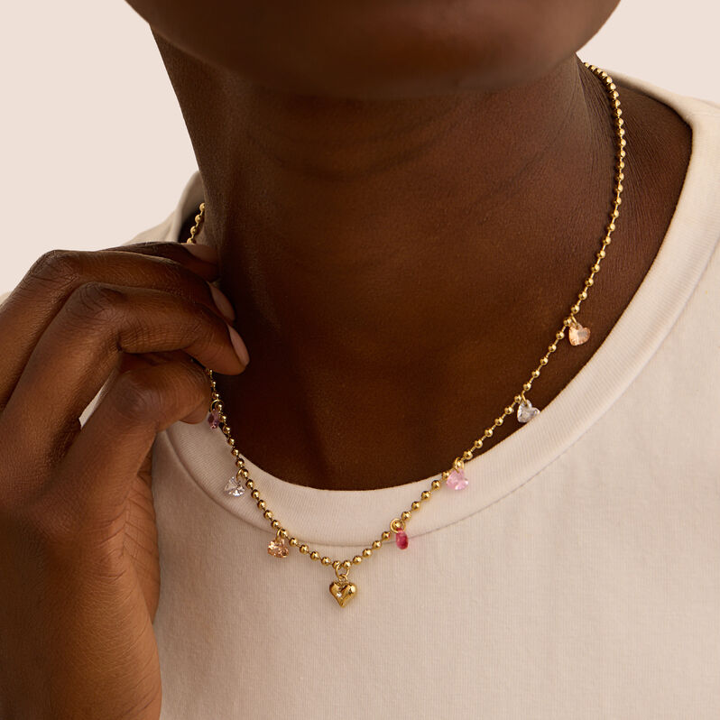 Collana Radiance Acciaio Dorato Cristallo - Collane Donna | Stroili