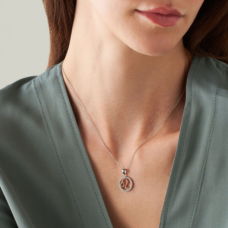 Collana Sunrise Acciaio Bicolore Bianco / Rosa Cubic Zirconia - Collane Donna | Stroili
