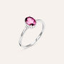 Anello Solitario Jasmine Oro Bianco Rodolite Diamante