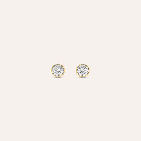 Orecchini Lobo Punto Luce Bon Ton Oro Giallo Cubic Zirconia - Orecchini a Lobo Donna | Stroili