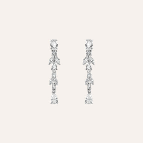 Orecchini Pendenti Silver Elegance Argento Rodiato Cubic Zirconia - Orecchini Pendenti Donna | Stroili