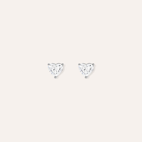 Orecchini Lobo Punto Luce Diamade Oro Bianco Diamante Lab-Grown - Orecchini a Lobo Donna | Stroili
