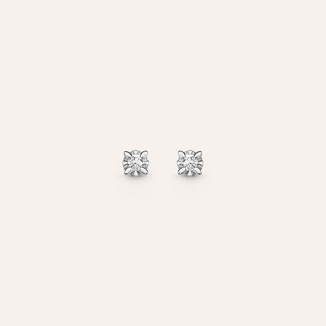 Orecchini Lobo Punto Luce Diamazing Oro Bianco Diamante - Orecchini a Lobo Donna | Stroili