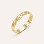 Fede Classica Diamantata 3 mm Oro Giallo