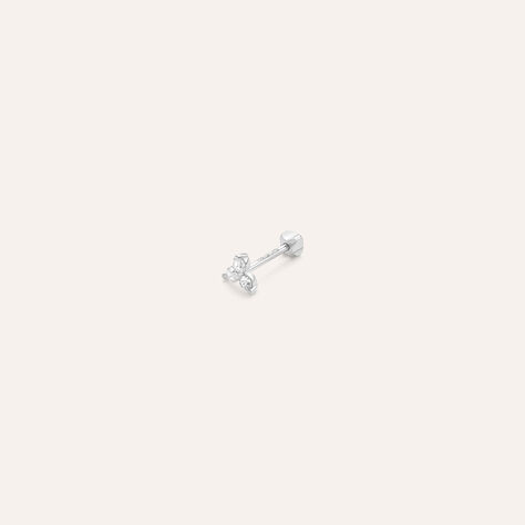 Piercing Orecchio Tragus Helix Conch Ear Shine Oro Bianco Cubic Zirconia - Piercing Orecchio Donna | Stroili