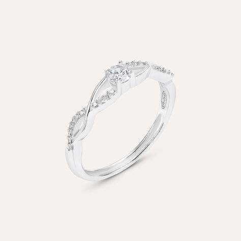 Anello Solitario Silver Elegance Argento Rodiato Cubic Zirconia - Anelli con Pietre Donna | Stroili