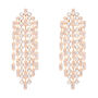 Orecchini Pendenti Romantic Shine Metallo Rosa Cristallo