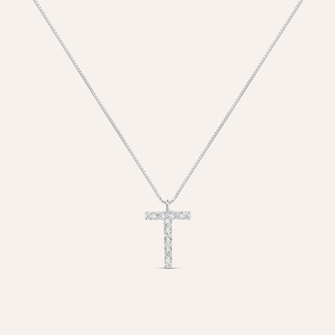 Collana Diamond Letters Oro Bianco Diamante - Collane Donna | Stroili