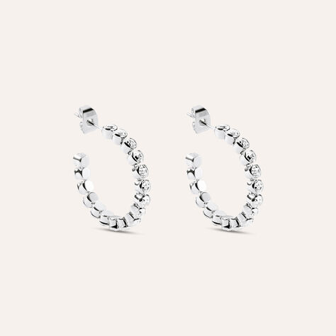 Orecchini A Cerchio Romantic Shine Metallo Cristallo - Orecchini a Cerchio Donna | Stroili