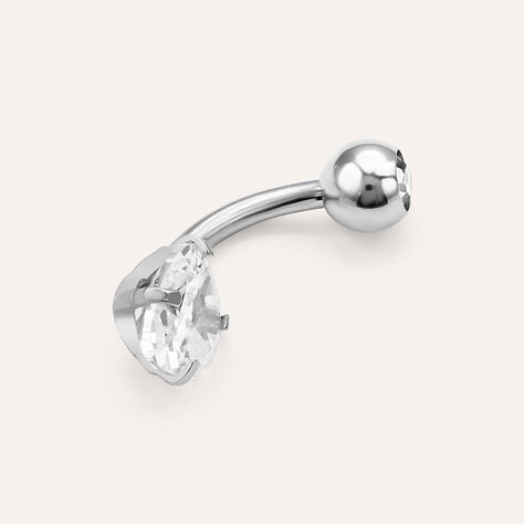 Piercing Ombelico Punto Luce Moonlight Titanio Bianco Cubic Zirconia - Gioielli Donna | Stroili