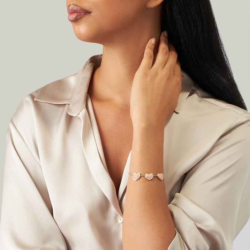 Bracciale Aura Acciaio Rosa Cristallo - Bracciali Love Donna | Stroili