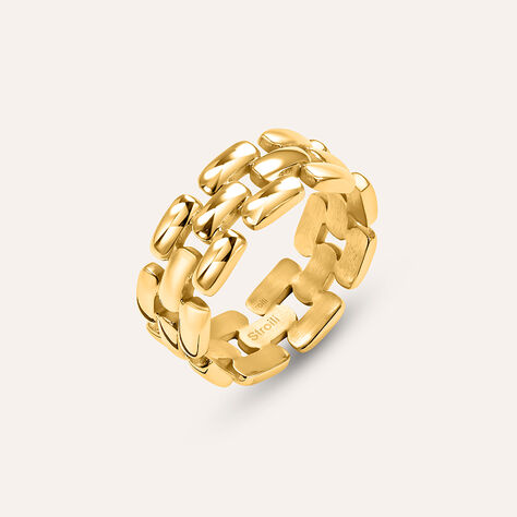 Anello Panther Chain Radiance Acciaio Dorato - Anelli Moderni Donna | Stroili