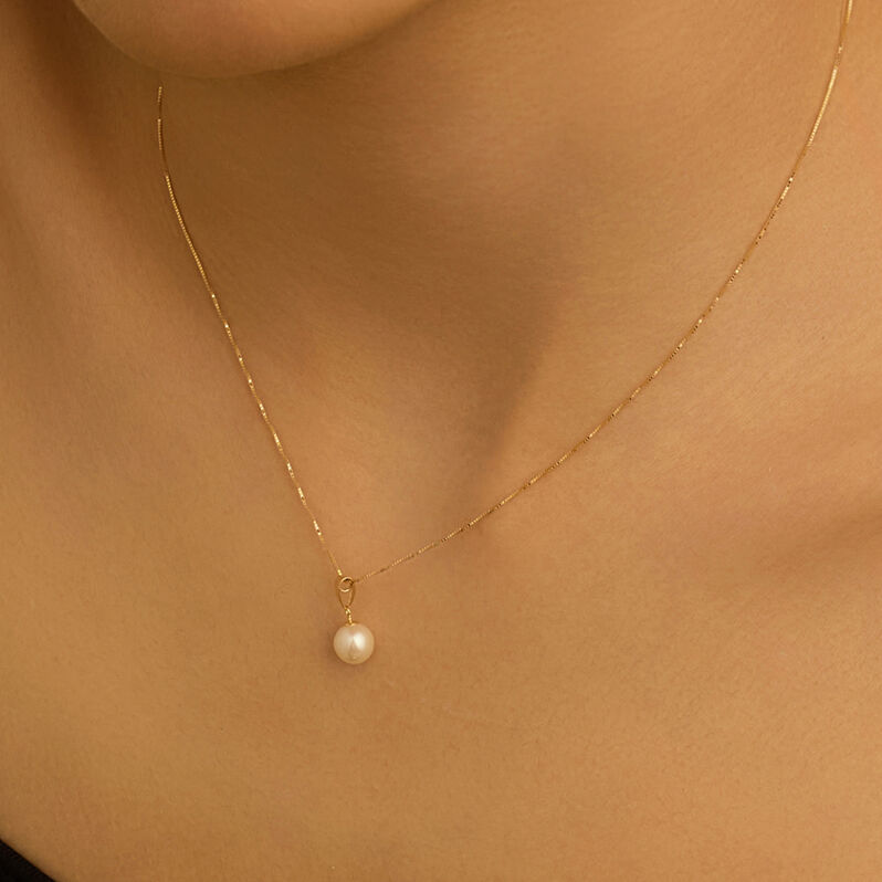 Collana Gabrielle Oro Giallo Perla D'Acqua Dolce - Collane Donna | Stroili