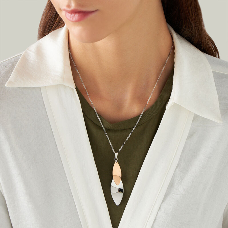 Collana Sunrise Acciaio Bicolore Bianco / Rosa - Collane Donna | Stroili