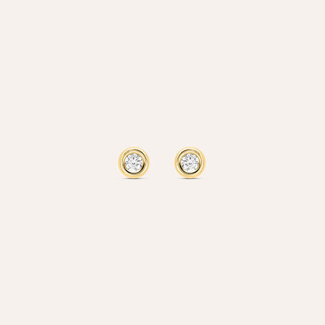 Orecchini Lobo Punto Luce Bon Ton Oro Giallo Cubic Zirconia - Orecchini a Lobo Donna | Stroili