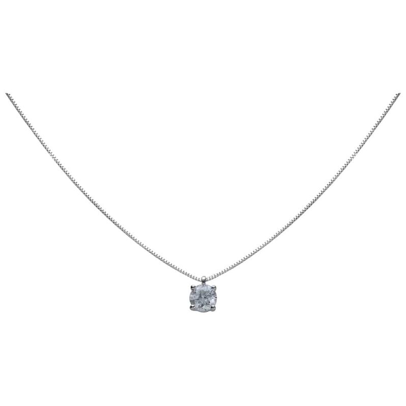 Girocollo punto luce in oro bianco con brillante 0.50 ct - Collane Donna | Stroili