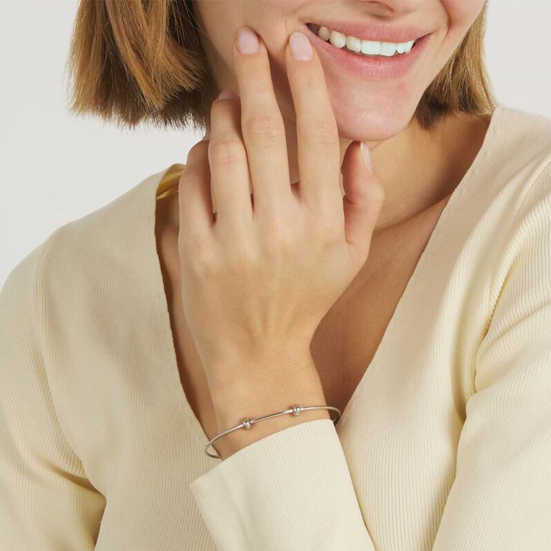 Bangle Love Beats Argento Rodiato - Bracciali Rigidi Donna | Stroili