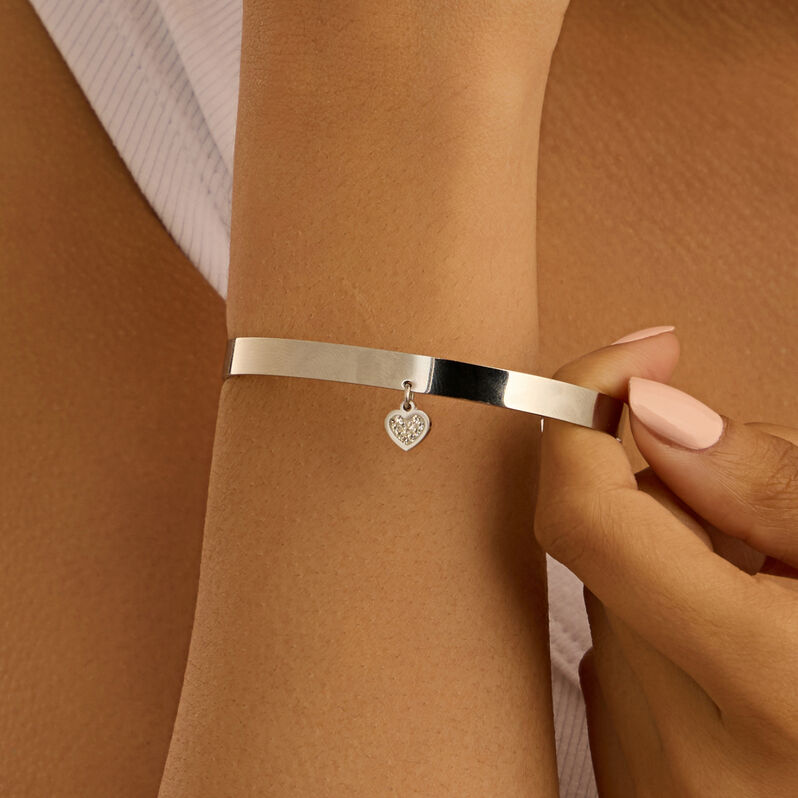 Bangle Sunrise Acciaio Cristallo - Bracciali Rigidi Donna | Stroili