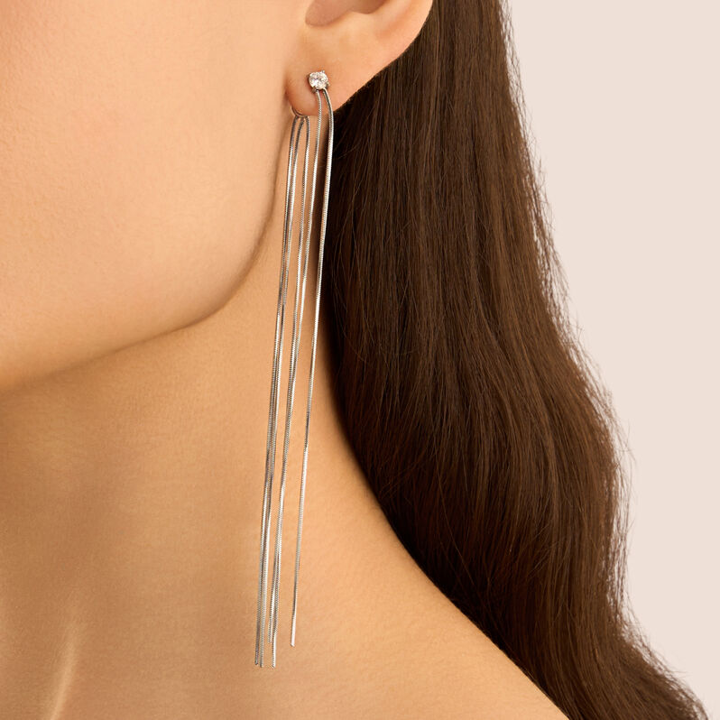 Orecchini Pendenti Moonlight Acciaio Cristallo - Orecchini Pendenti Donna | Stroili