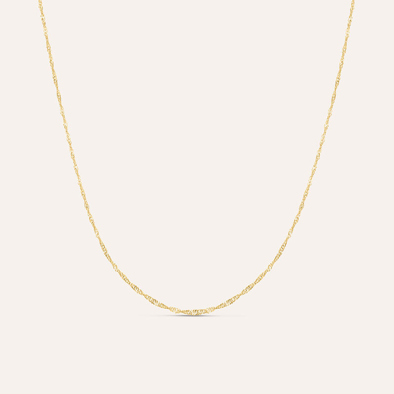 Collana catena in oro giallo a maglia barbazzale - Collane Unisex | Stroili