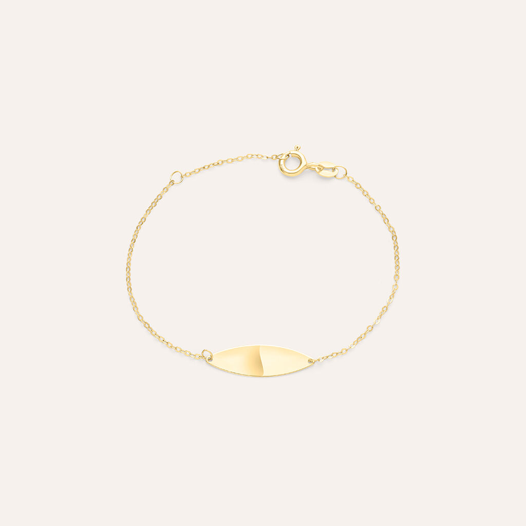 Bracciale Con Targhetta Holy Oro Giallo