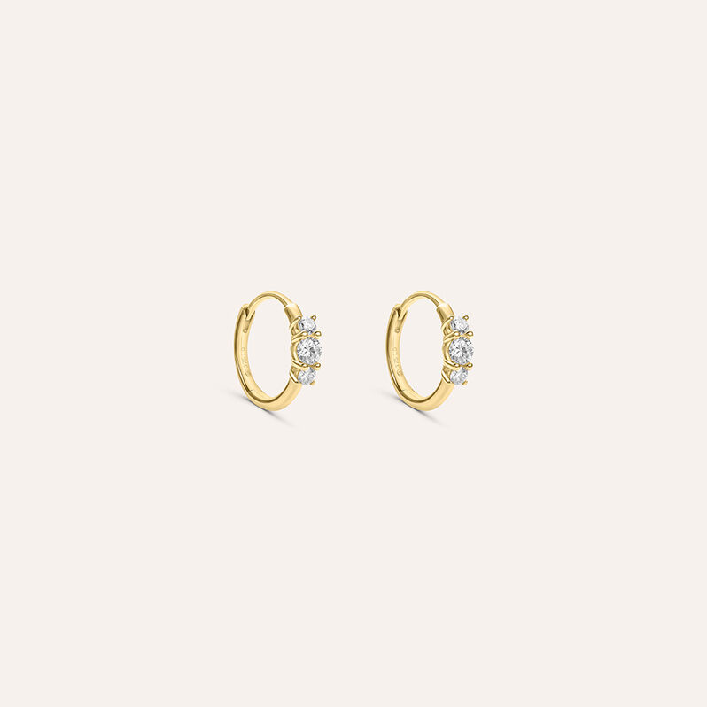 Orecchini A Cerchio Diamade Glam Oro Giallo Diamante Lab-Grown - Orecchini a Cerchio Donna | Stroili