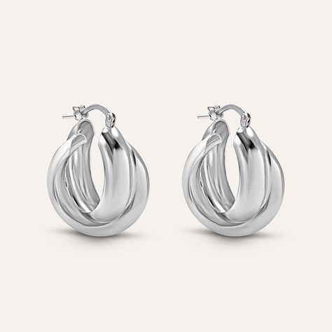 Orecchini A Cerchio Silver Collection Argento Rodiato - Gioielli Donna | Stroili