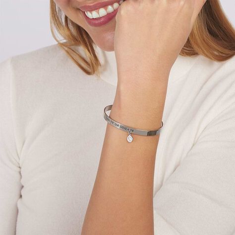 Bangle Sunrise Acciaio Cristallo - Bracciali Rigidi Donna | Stroili