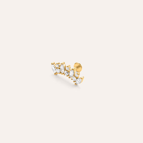 Piercing Orecchio Radiance Titanio Giallo Cubic Zirconia - Regalo per Cerimonie Religiose Donna | Stroili