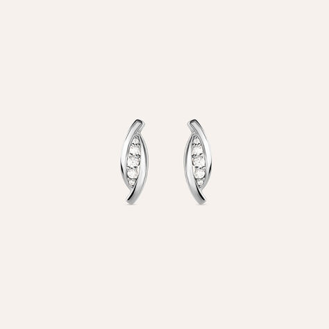 Orecchini Lobo Silver Shine Argento Rodiato Cubic Zirconia - Orecchini a Lobo Donna | Stroili