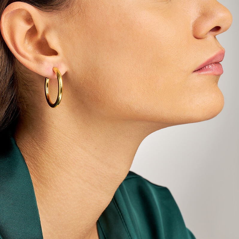 Orecchini A Cerchio Radiance Acciaio Dorato - Orecchini a Cerchio Donna | Stroili
