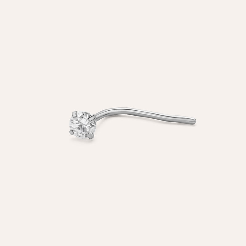 Piercing Naso Punto Luce Moonlight Titanio Bianco Cubic Zirconia - Gioielli Unisex | Stroili