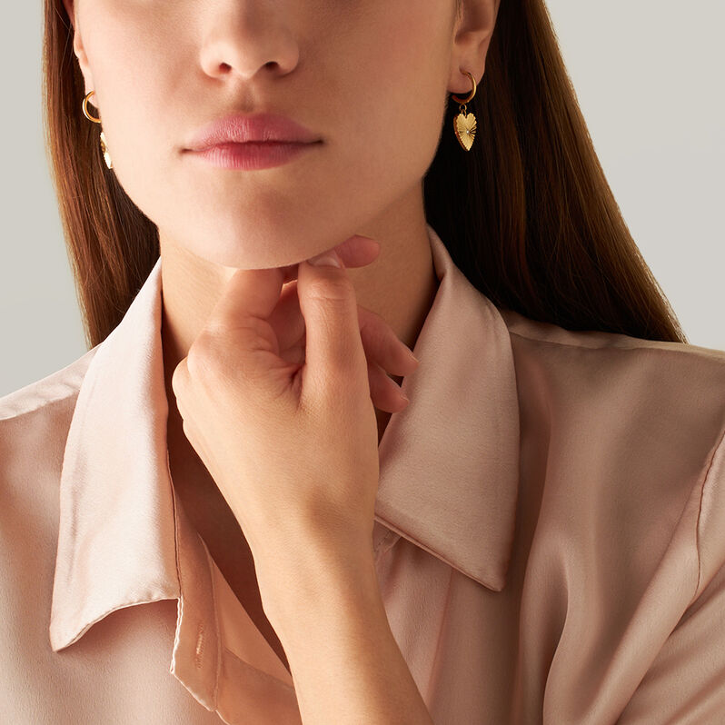 Orecchini A Cerchio Radiance Acciaio Dorato Cristallo - Orecchini a Cerchio Donna | Stroili
