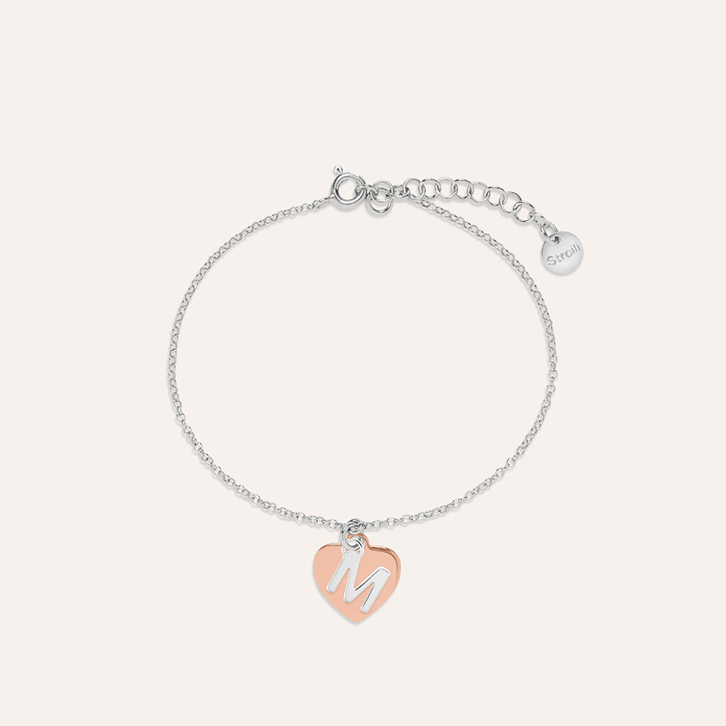 Bracciale Silver Collection Argento Bicolore Bianco / Rosa