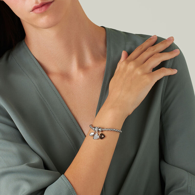 Bracciale Sunrise Acciaio Bicolore Bianco / Rosa Cristallo - Bracciali Love Donna | Stroili