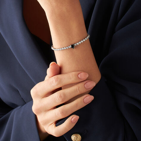 Bracciale Tennis Aura Acciaio Cristallo - Bracciali Tennis Donna | Stroili