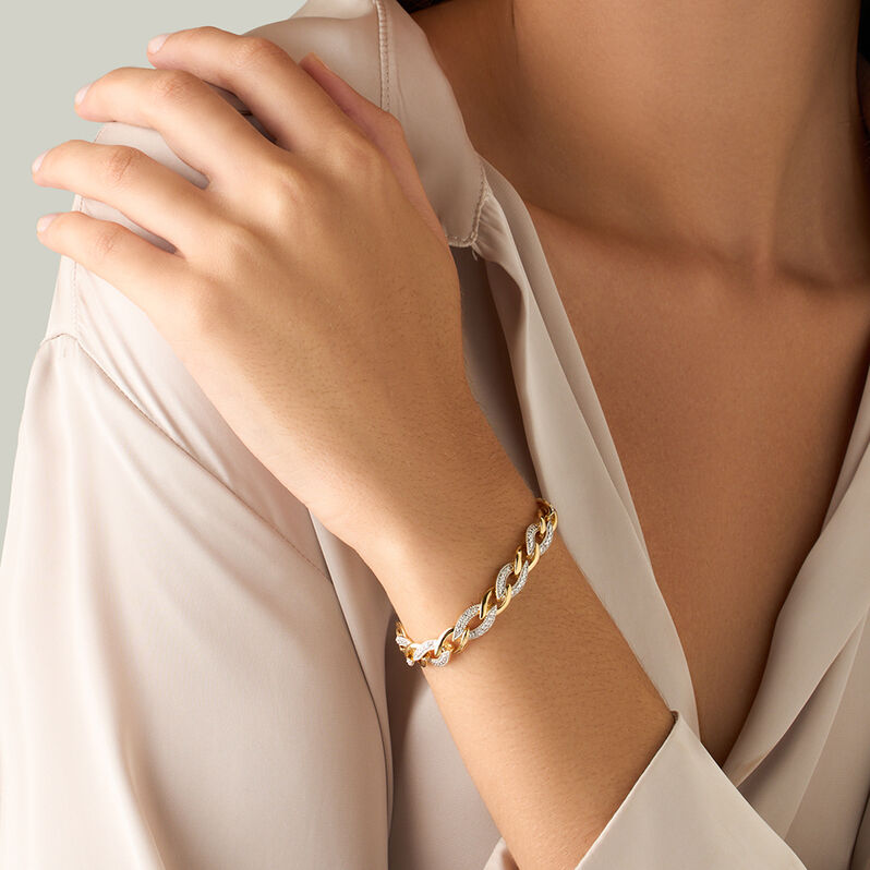 Bracciale Catena Golden Dream Placcato Oro Giallo Cubic Zirconia - Bracciali Amicizia Donna | Stroili