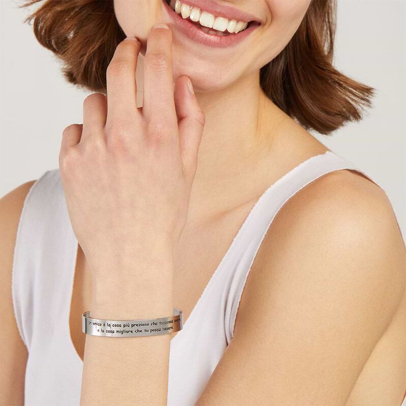 Bangle Sunrise Acciaio Cristallo - Bracciali Rigidi Donna | Stroili