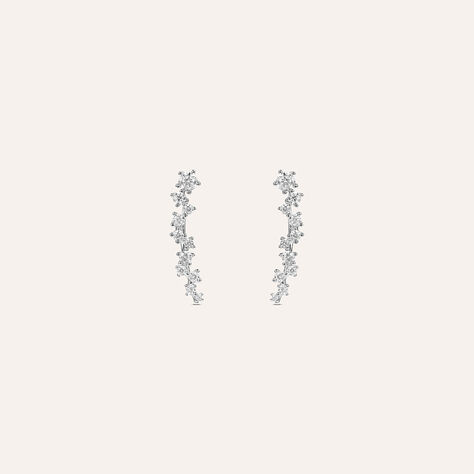 Orecchini Lobo Silver Elegance Argento Rodiato Cubic Zirconia - Orecchini a Lobo Donna | Stroili