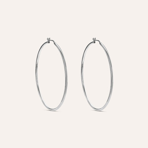 Orecchini A Cerchio Silver Collection Argento Rodiato - Orecchini a Cerchio Donna | Stroili