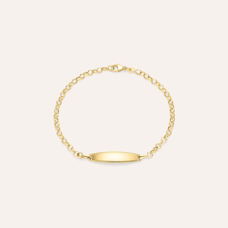 Bracciale Con Targhetta Holy Oro Giallo - Bracciali con Incisione Bambino | Stroili