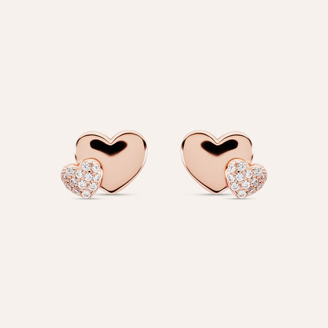 Orecchini Lobo Silver Moments Argento Rosa Cubic Zirconia - Orecchini a Lobo Donna | Stroili