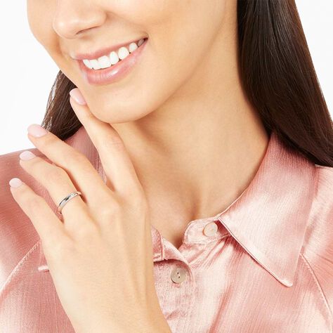 Fede Comoda 3 mm Oro Bianco Diamante - Anelli con Incisione Unisex | Stroili