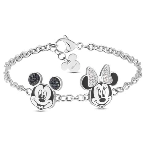 Bracciale Mickey Mouse & Friends Acciaio Cristallo - Bracciali Donna | Stroili